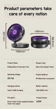 Load image into Gallery viewer, Foldable Desktop Fan Mini  Wall-Mounted Fan With Warm Night Light Rechargeable 4 Gears Adjustable Portable Air Circulation Fan - Mighty Dollars