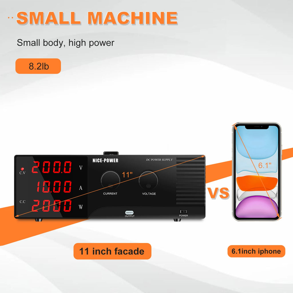 NICE-POWER DC Power Supply Variable 60V 50A, 1200W-3000W High Power Benchtop Power Supply Adjustable Switching Voltage Regulator