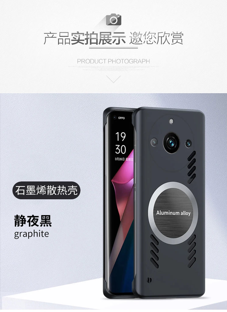 Graphene Cooling Phone Case for OPPO Realme 11 Pro Plus Pro+ Case Ultra Thin Frameless Heat Dissipation Cover Funda Casing Capa