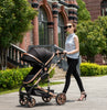 Luxurious 3 in 1 Baby Stroller Portable Travel Baby Carriage Folding Prams Aluminum Frame High Landscape Car for Newborn Baby BLACK