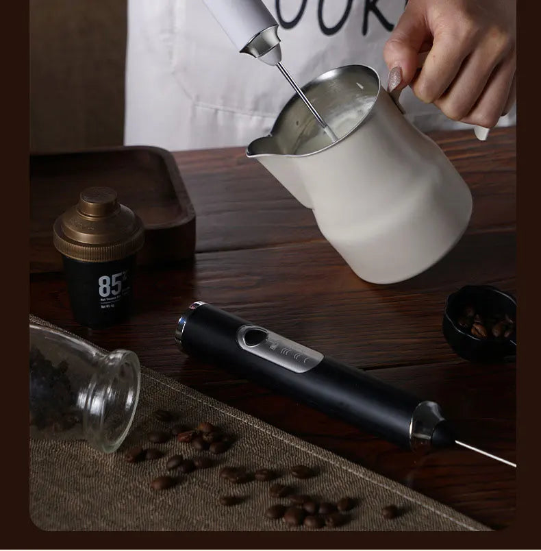 Portable Rechargeable Electric Milk Frother Foam Maker Handheld Foamer High Speeds Drink Mixer Coffee Frothing Wand whisk