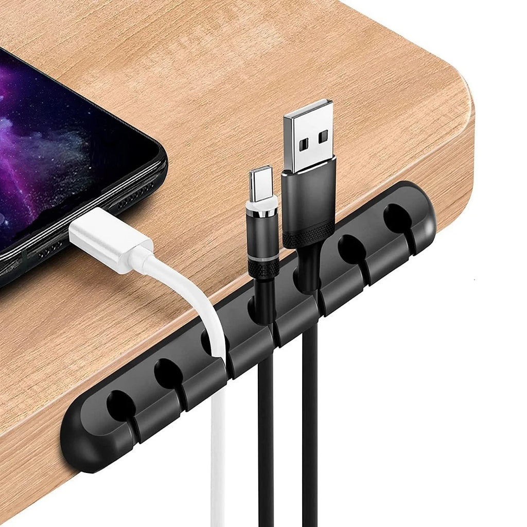 Cable Cord Wire Organizer Silicone USB Cable Winder Management Clips Self Adhesive for Mouse Keyboard Headset For iPhone Huawei