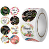 500pcs Labels Roll Flower Thank You Stickers Scrapbooking For Gift Decoration Stationery Sticker Seal Label Handmade Sticker