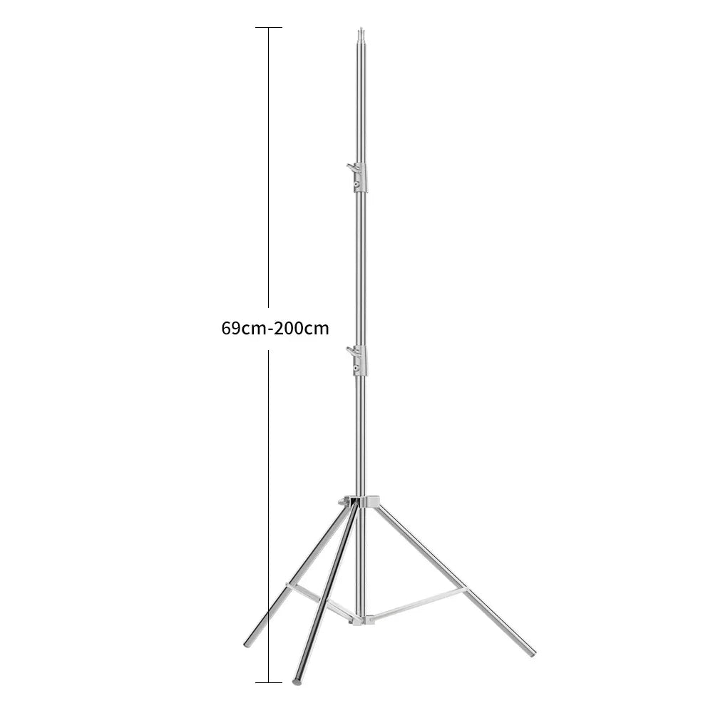 SH Metal Floor Light Stand Photography Fill Lighting Stand With 3pcs Casters Wheel Dual-use Background Light Stand