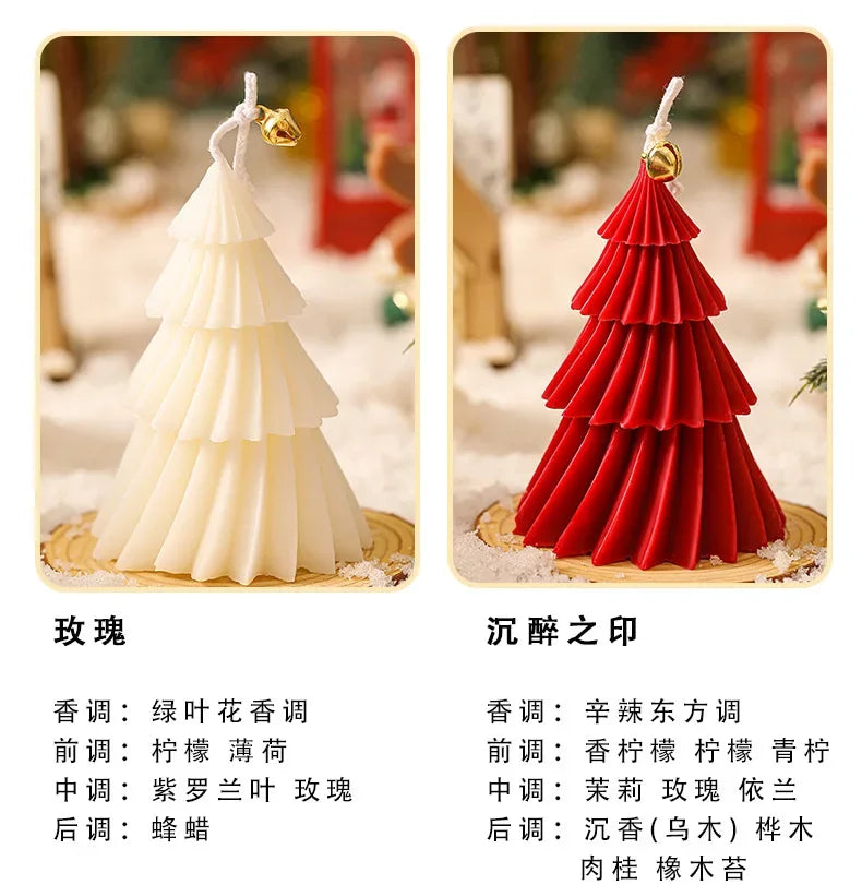 New Christmas Tree Shape Candle Aromatherapy Candle Xmas Scented Candles Handmade Candles Gift Home Decor vela navidad candele