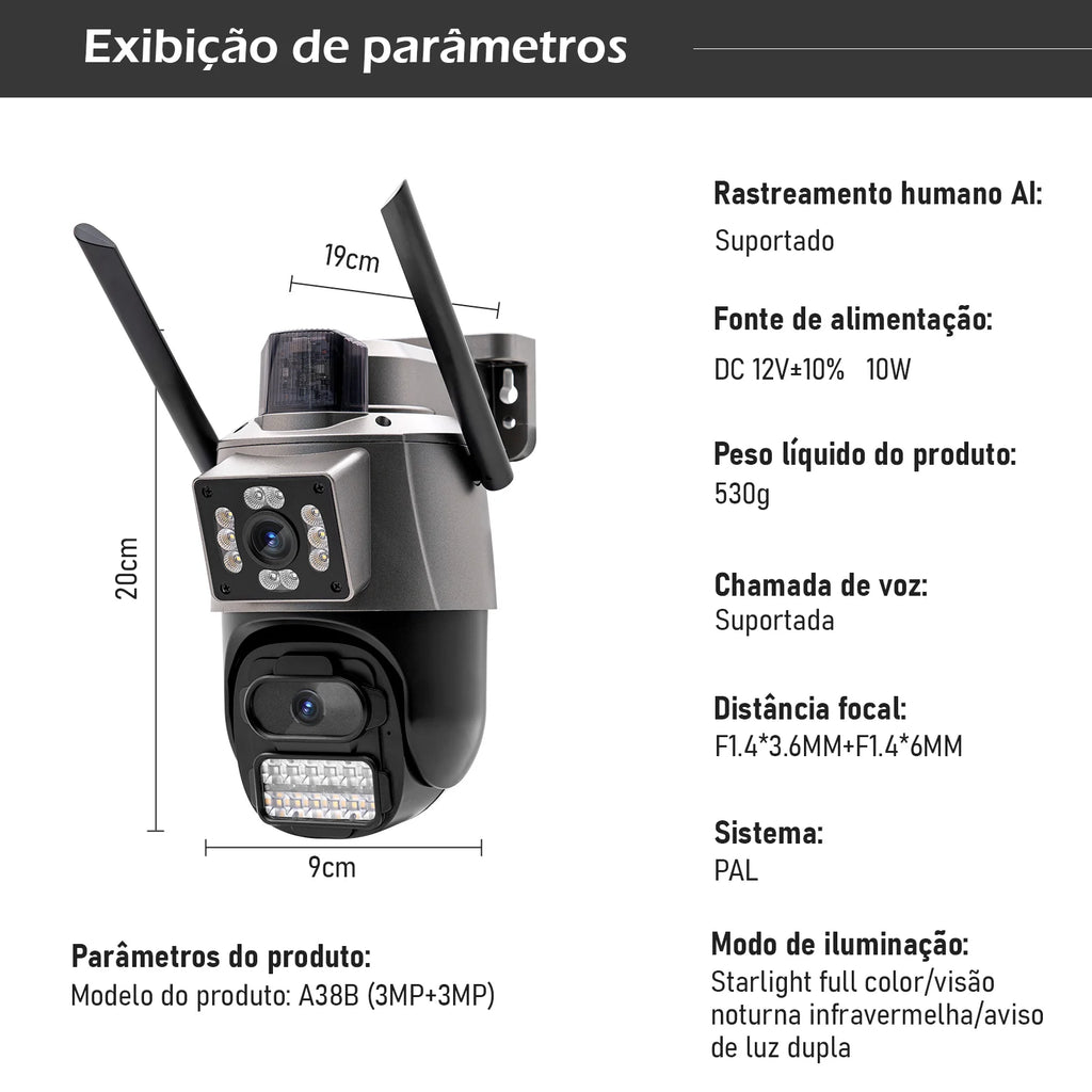 Icsee Security Camera Wifi Wireless IP Camera External Security HD 6MP Waterproof 4K Ultra HD Camera Dust Proof