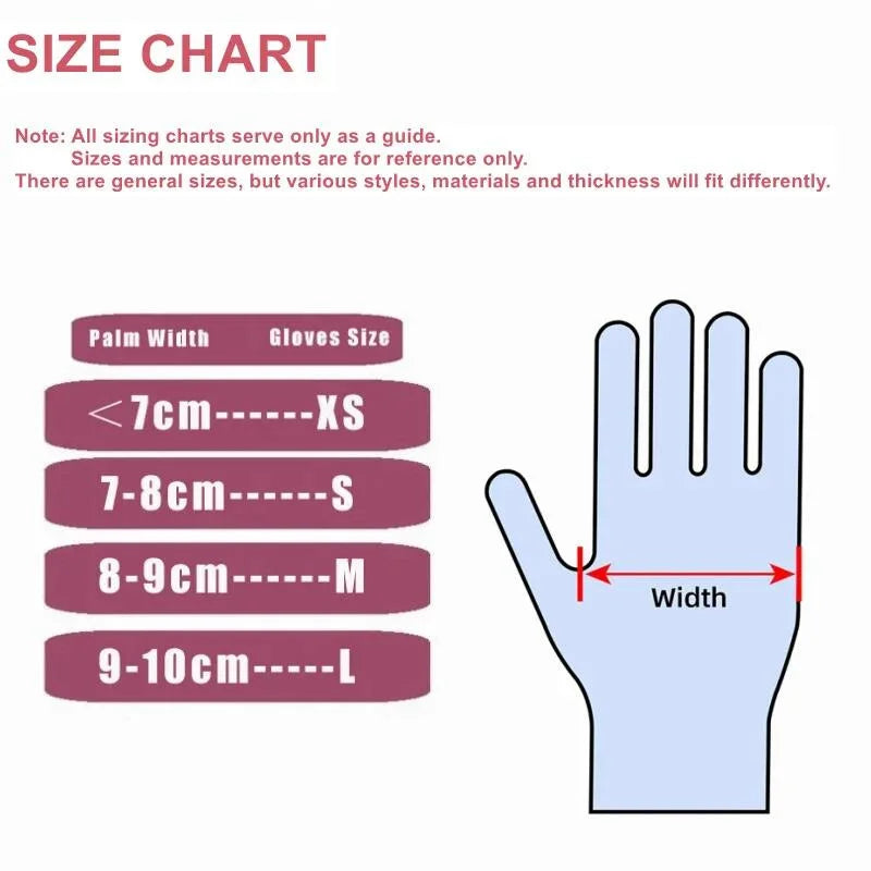20/50/100PCS Pink Nitrile Gloves Disposable Latex Gloves Powder Free for Household Cleaning Beauty Salon Working Kitchen Gloves