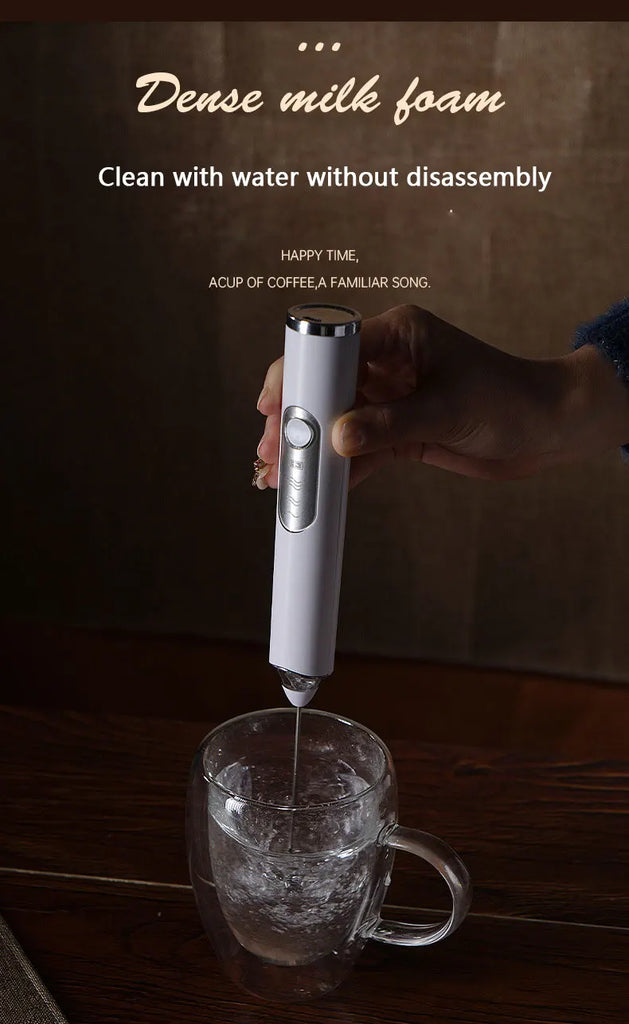Portable Rechargeable Electric Milk Frother Foam Maker Handheld Foamer High Speeds Drink Mixer Coffee Frothing Wand whisk