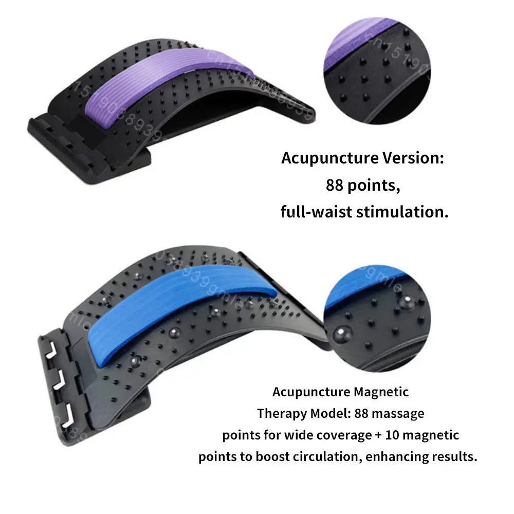 Back Stretcher Multi-Level Adjustable Massager Waist Neck Fitness Lumbar Cervical Spine Cervical Spine Support Massager Tools
