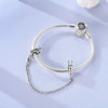 925 Sterling Silver Safety Chain Aircraft Earth Camera Daisy Silicone Charms Beads Fit Original Bracelets DIY Jewelry For Women