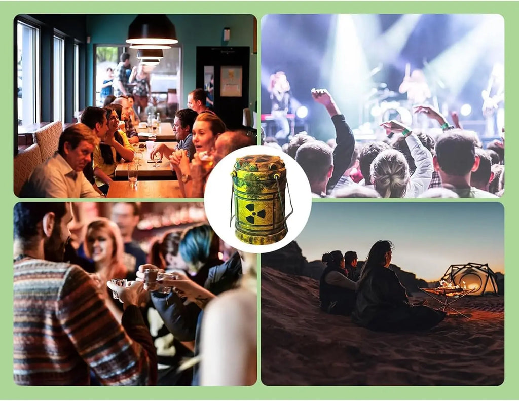 Mini Simulation Nuclear Reactor Night Light Gift Handheld Camping Light Halloween Gift Glowing Lantern Home Decor Party Prop