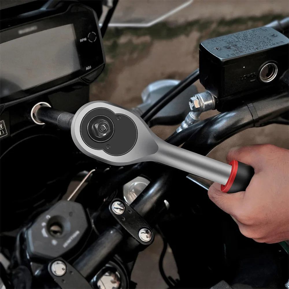 53Pcs Ratchet Wrench Tool Set with Sockets 1/4 inch Drive Bit Socket Set Grade Chrome Vanadium Mechanics Tool Auto Repair