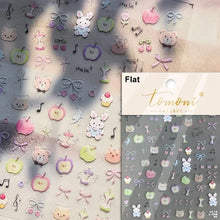 Load image into Gallery viewer, Lovely Gold Silver Black White Line Bowknot 3D Self Adhesive Nail Art Decorations Stickers Ribbon Cute Manicure Decals Wholesale