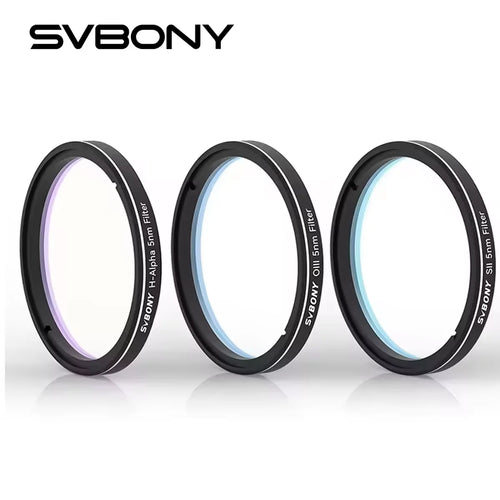 Svbony SV227 2/1.25inch Filter 5nmH-Alpha SII-CCD OIII-CCD Narrow Band for Astronomy Telescope Deep Space Planetary Photography