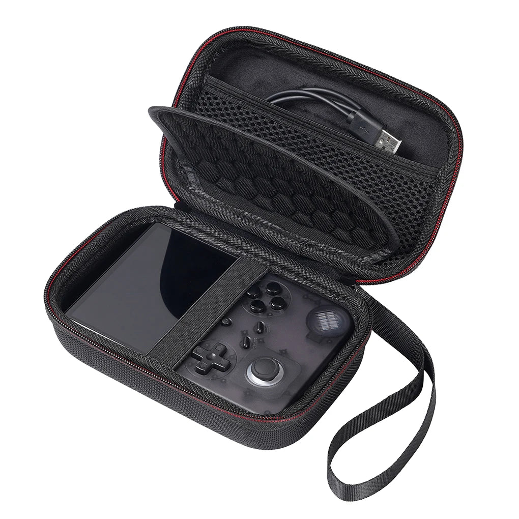 Handheld Game Console Case Bag Hard Carrying Cover For ANBERNIC RG40XXV Portable Fleece Interior Hard Travel Bag