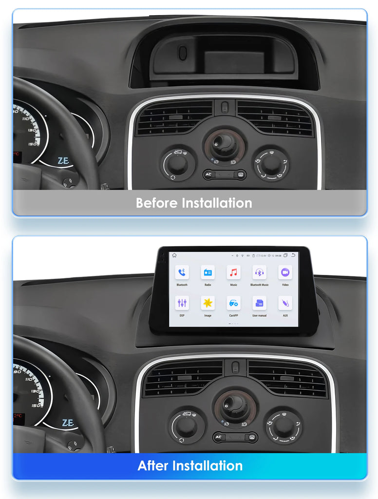 Hizpo Car Radio Android Auto For Renault kangoo 2009-2018 Multimedia Player Carplay GPS Intelligent System NO 2DIN DVD Head Unit