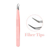 Fadvan Tweezers for Lashes Extension Fiber Tips Stainless Steel Makeup Tweezers Anti-static Free Print Your Logo