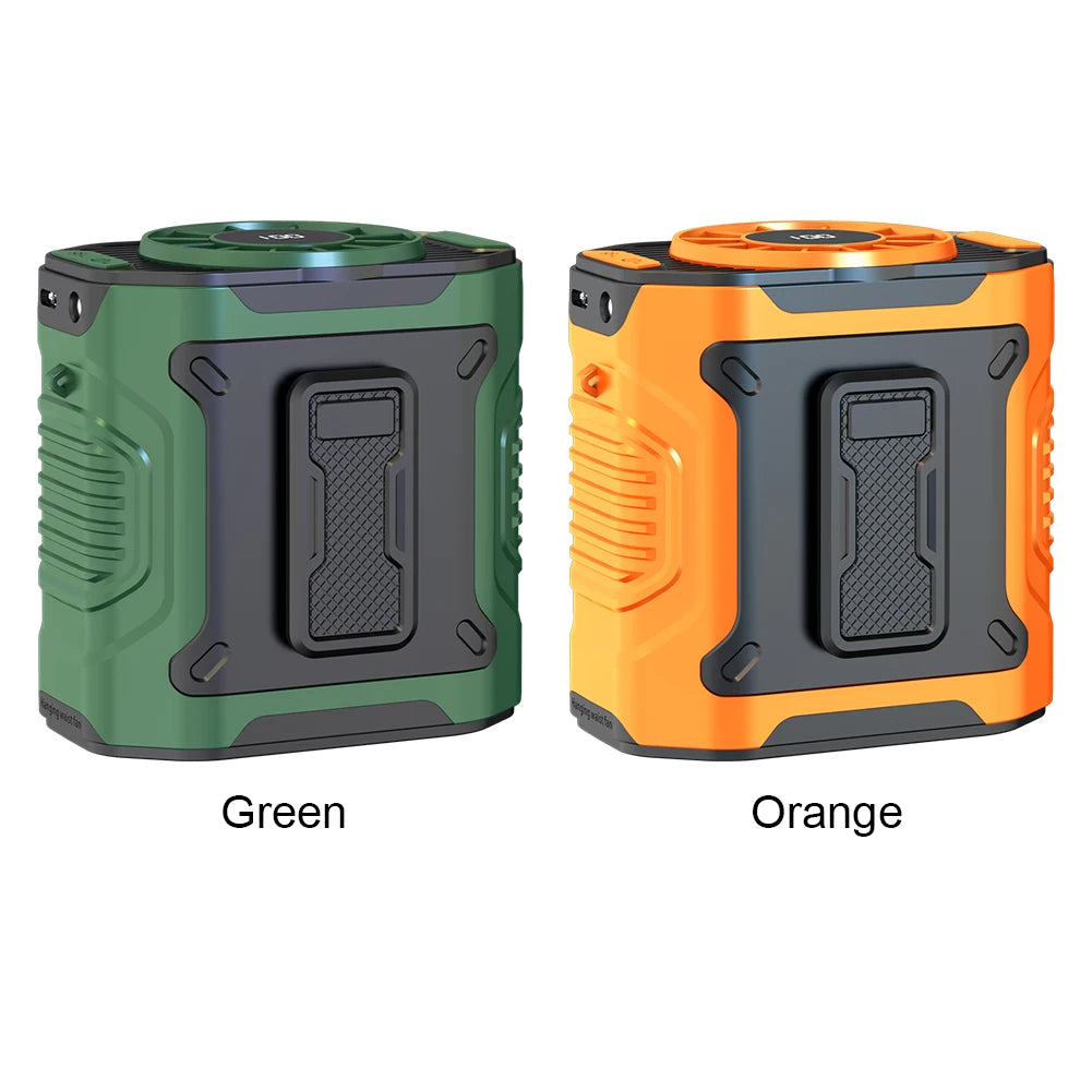 Portable Waist Fan 4000mAh Rechargeable Hanging Neck Fan Personal Wearable Belt Clip Fan with LED Flashlight for Outdoor Camping