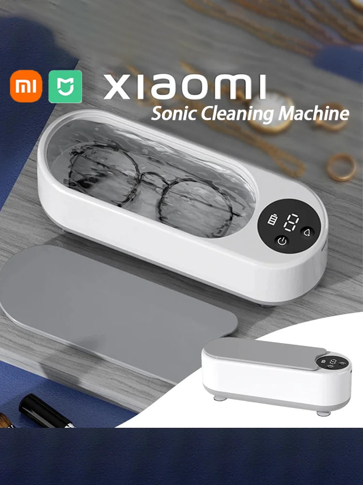 xiaomi MIJIA 450ml Clean Ultrasonic Cleaner Portable Household Cleaning Machine Jewelry Cleaner Machine Ring Glasse Makeup Brush - Mighty Dollars