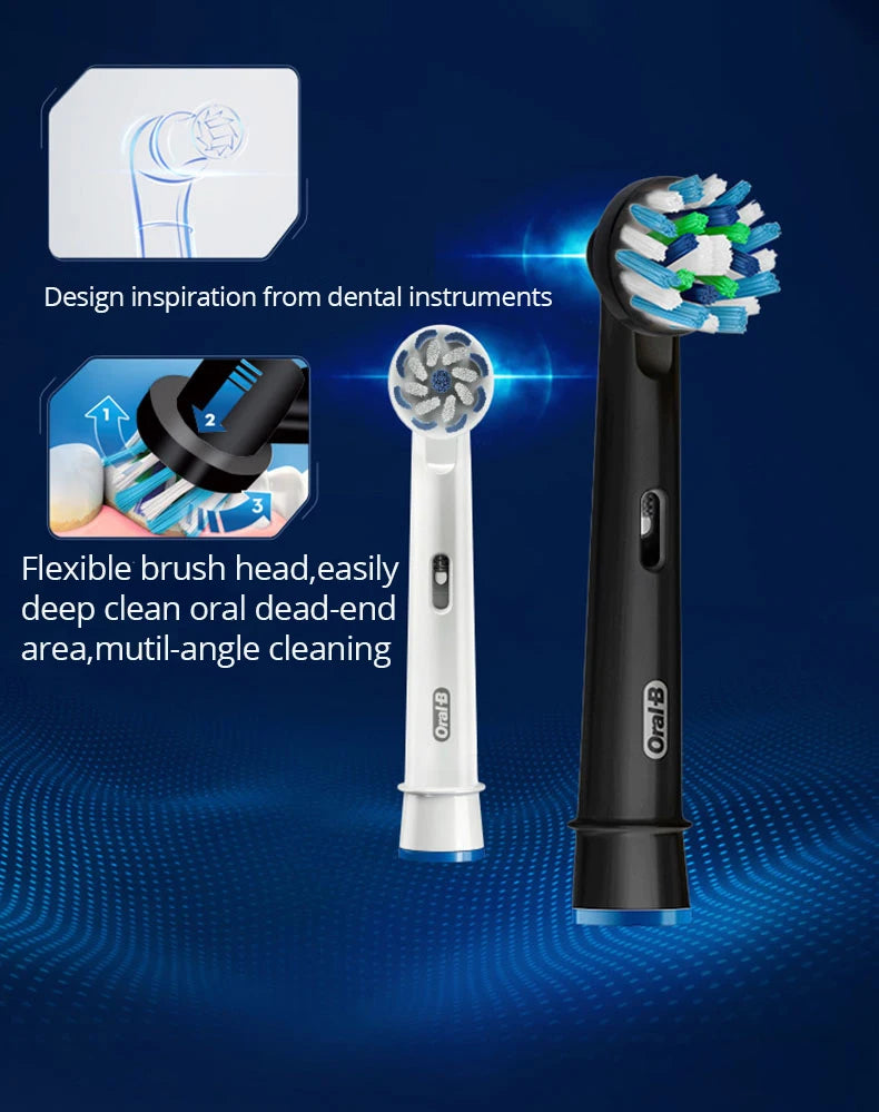 Oral B Pro 4000 Electric Toothbrush Rechargeable 3D Visible Pressure Sensor 4 Modes Sonic Tooth Brush for Adults Oral Cleaning