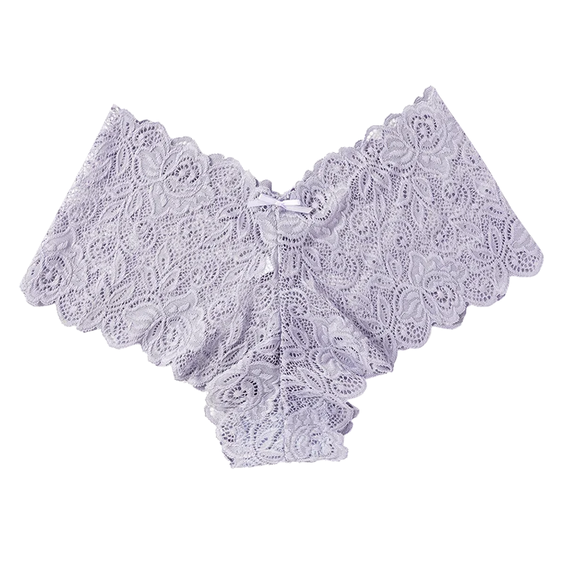 Ladies Lace Sexy Underpants Lingerie Women Lace Low-Rise Boyshort Panties Girls Floral Underwear Lingerie Breathable Panties