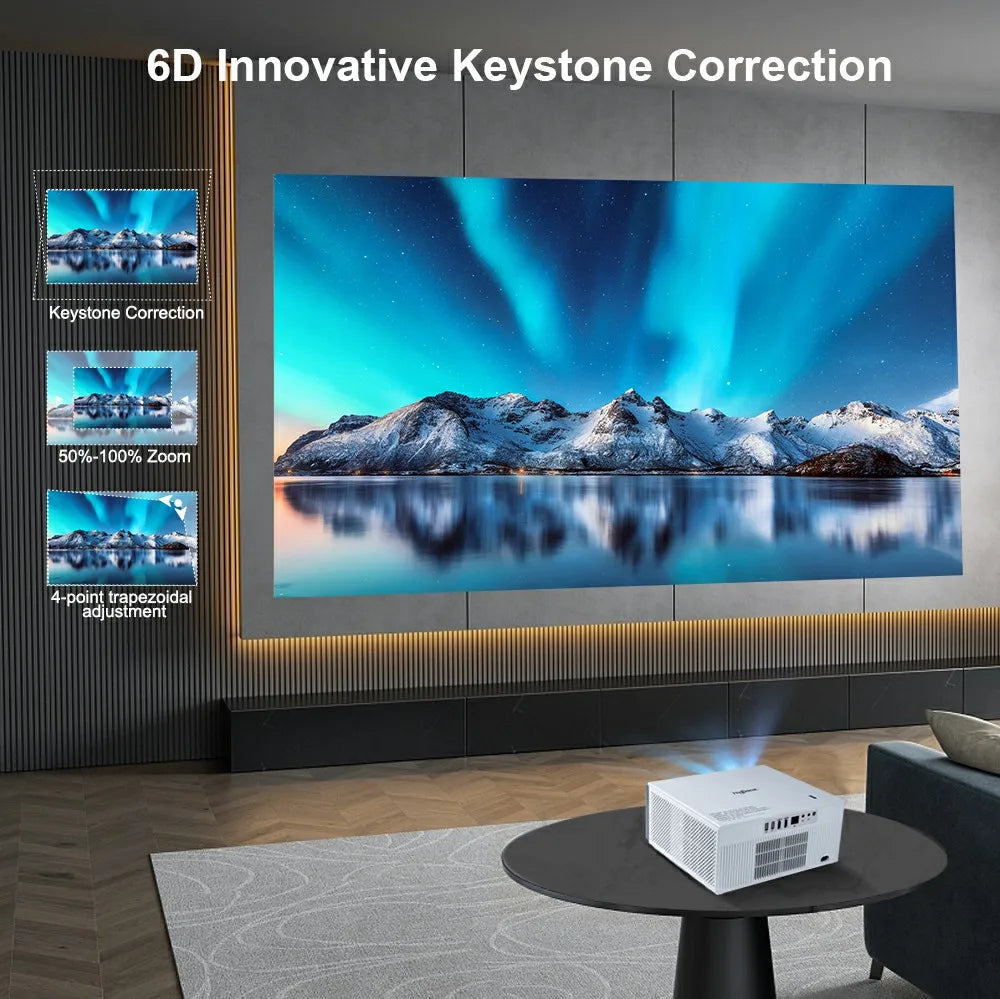 ThundeaL TDA7W Full HD 1080P Projector Android 13 WiFi6 2G 32G Projetor 4k Video TDA7 Voice Control 3D Smart Home Theater Beamer