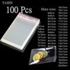 100pcs Opp Self Adhesive Bag Long Transparent Packaging Bags Universal Dust Water Proof Wrapping Material