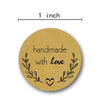 50pcs Round Natural Kraft Handmade Stickers scrapbooking for package adhesive thank you sticker seal labels stationery