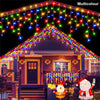 NEW 2024 Christmas Decorations Lights Solar Icicle Curtain Lights 8 Modes Outdoor Waterproof Garden Party New Year Decoration