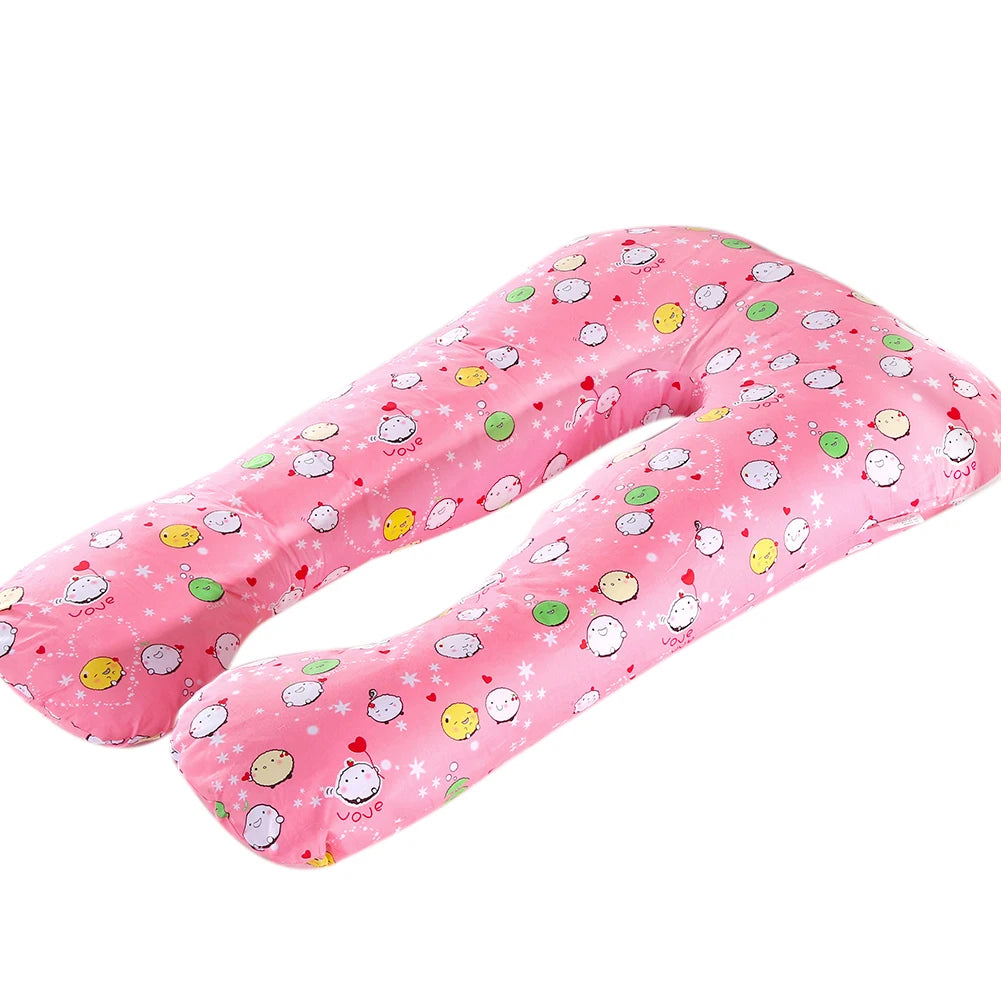 Maternity Pillowcase Pure Cotton Printing Cushion Cover U-Typ for Pregnant Women  (Pillow Core Not Included)