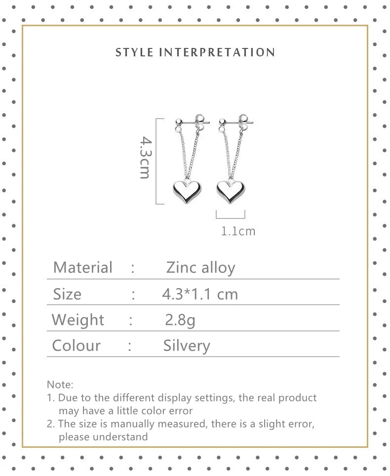 Geometric Heart-shaped Earrings For Women Girls Fashion Hollow Heart Hoop Earrings Jewelry Accessories