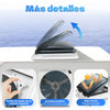 Caravan Roof Vent Fan for RV Light-transmitting Window Motorhome Air Ventilation Automatic Exhaust Fan with LED Light 12V