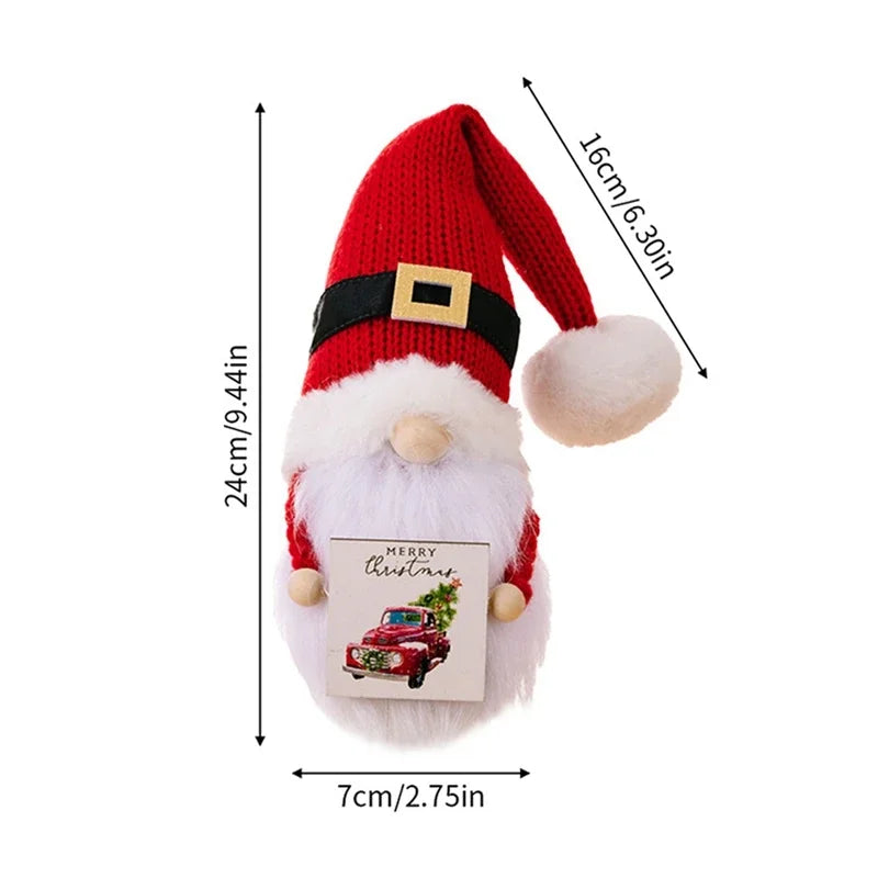 Knitted Christmas Gnome Plush Faceless Doll Forest Old Man Gnome Natal Ornament Christmas Decorations Home Navidad New Year Gift