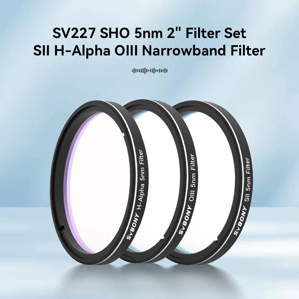 Svbony SV227 2/1.25inch Filter 5nmH-Alpha SII-CCD OIII-CCD Narrow Band for Astronomy Telescope Deep Space Planetary Photography