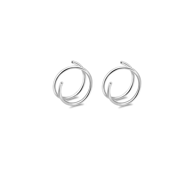 2/3/5Pcs Double Nose Rings for Women, 316L Stainless Steel Lip Rings Labret Ring Nose Hoop Piercing Studs Nose Piercing Jewelry