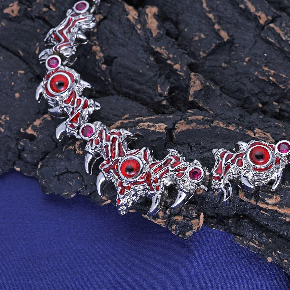 Hip Hop Jewelry New Fashion Jewelry Evil Eye Necklace Luxury Red CZ High Quality Men Women Eye Necklace Drop shipping  ﻿