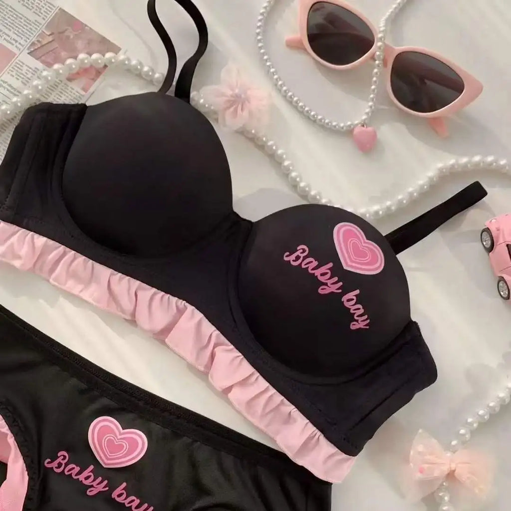 Lingerie for Girls, A Bra Cover Set Without Underwire That Makes Women Look Rounder and Larger Bra set