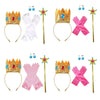 2025 Cartoon Princess Crown Cosplay Pentagram Magic Stick Earring Set Anime Girl Dress Up Halloween Christmas Gift