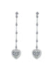 Hot sales Silver earrings jewelry 925 sterling silver charms earrings Long Fringed Love Bag Moissanite is suitable for daily wea