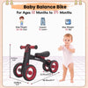 Ubravoo Baby Slide Balance Bike for 12-24 Months,3-Mode Headlight & 4 Transparent Silence Wheels, Riding on Toys Birthday Gifts