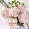 10 Pcs Artificial Flower Peony 11.8in Fake Flower Western Rose Tea Rose for Wedding Home Party Table Decor Christmas Decorations