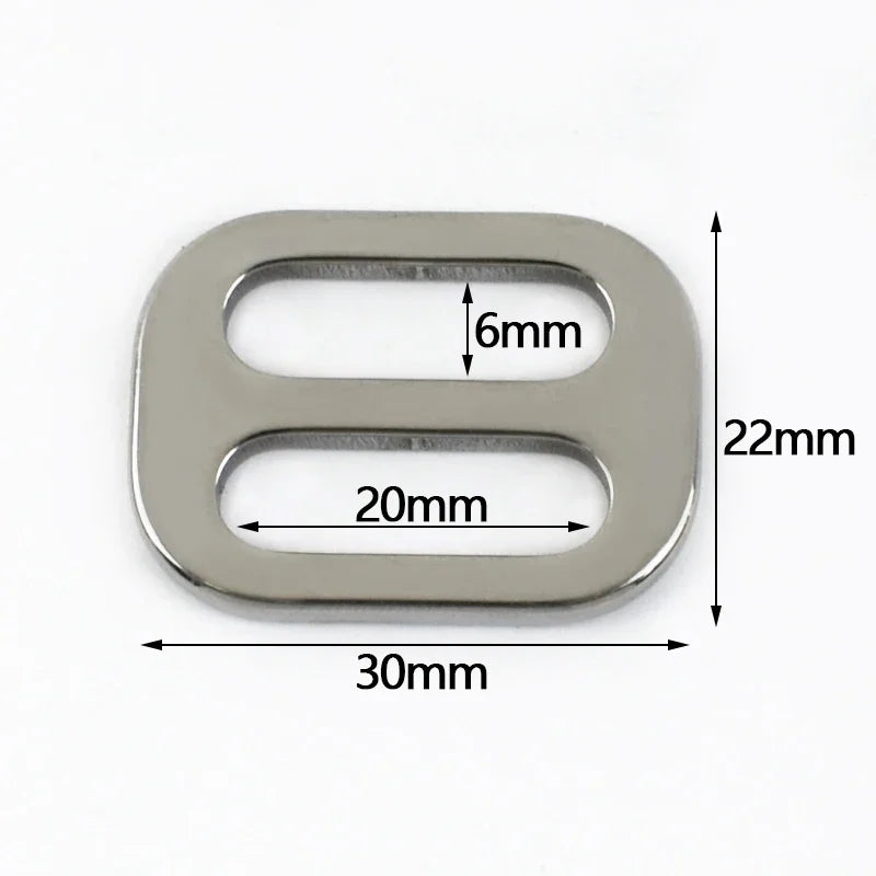 2-10Pcs 20-38mm Stainless Steel Bag Strap Buckles Tri-Glide Slider Ring Buckle Garment Belt Clip Clasp Adjuster Hook Accessories