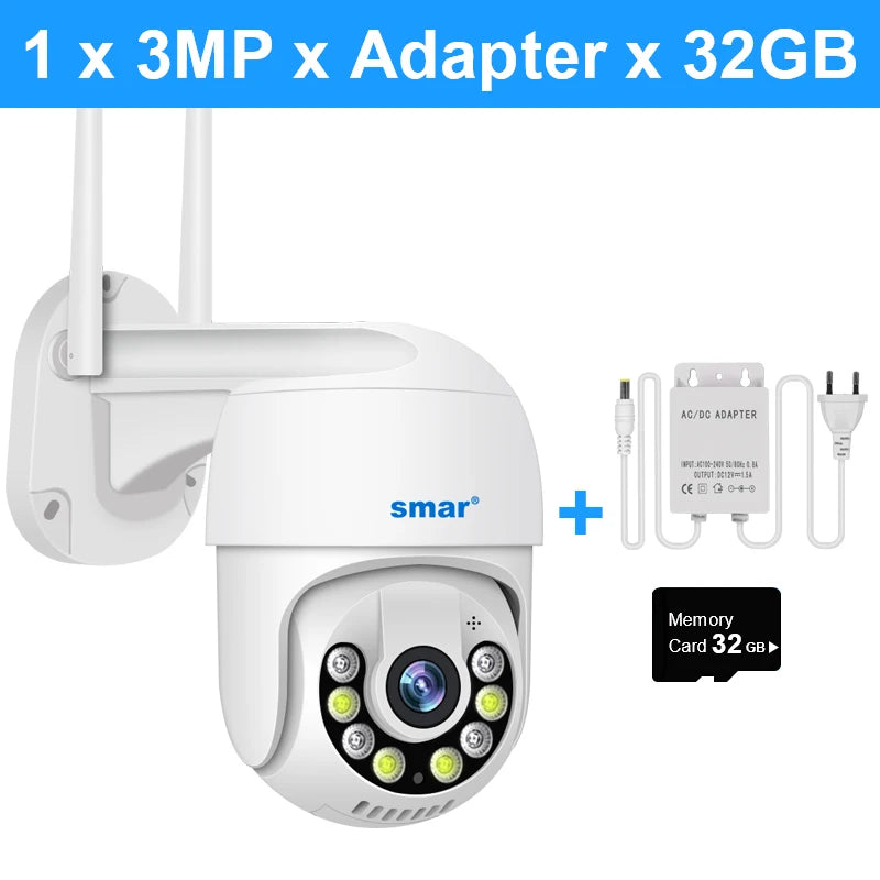 Smar 1080P Cloud Storage Wireless PTZ IP Camera Speed Dome CCTV Security Cameras Outdoor ONVIF Two Way Audio P2P Camera WIFI