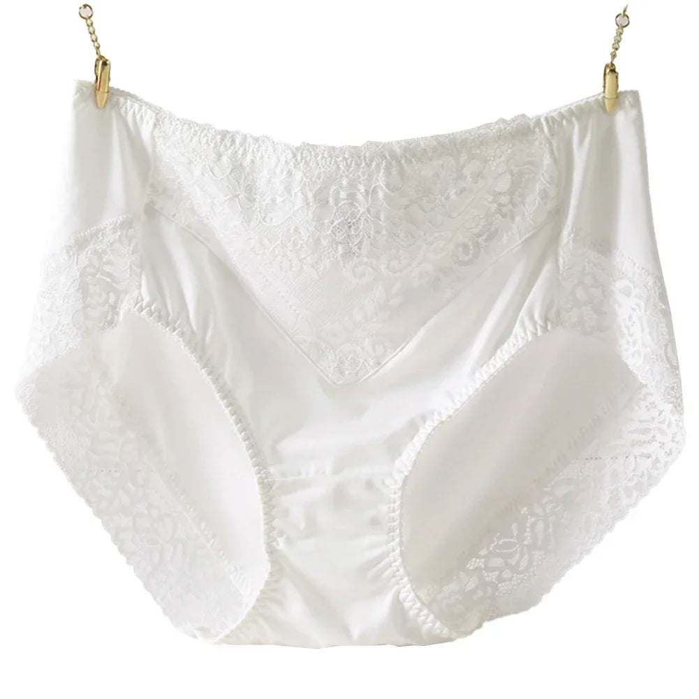 Oversized Women Sexy High Rise Panties Soft Daily Underpants Knickers Flower Briefs Underwear Breathable Traceless Ladies Briefs - Mighty Dollars