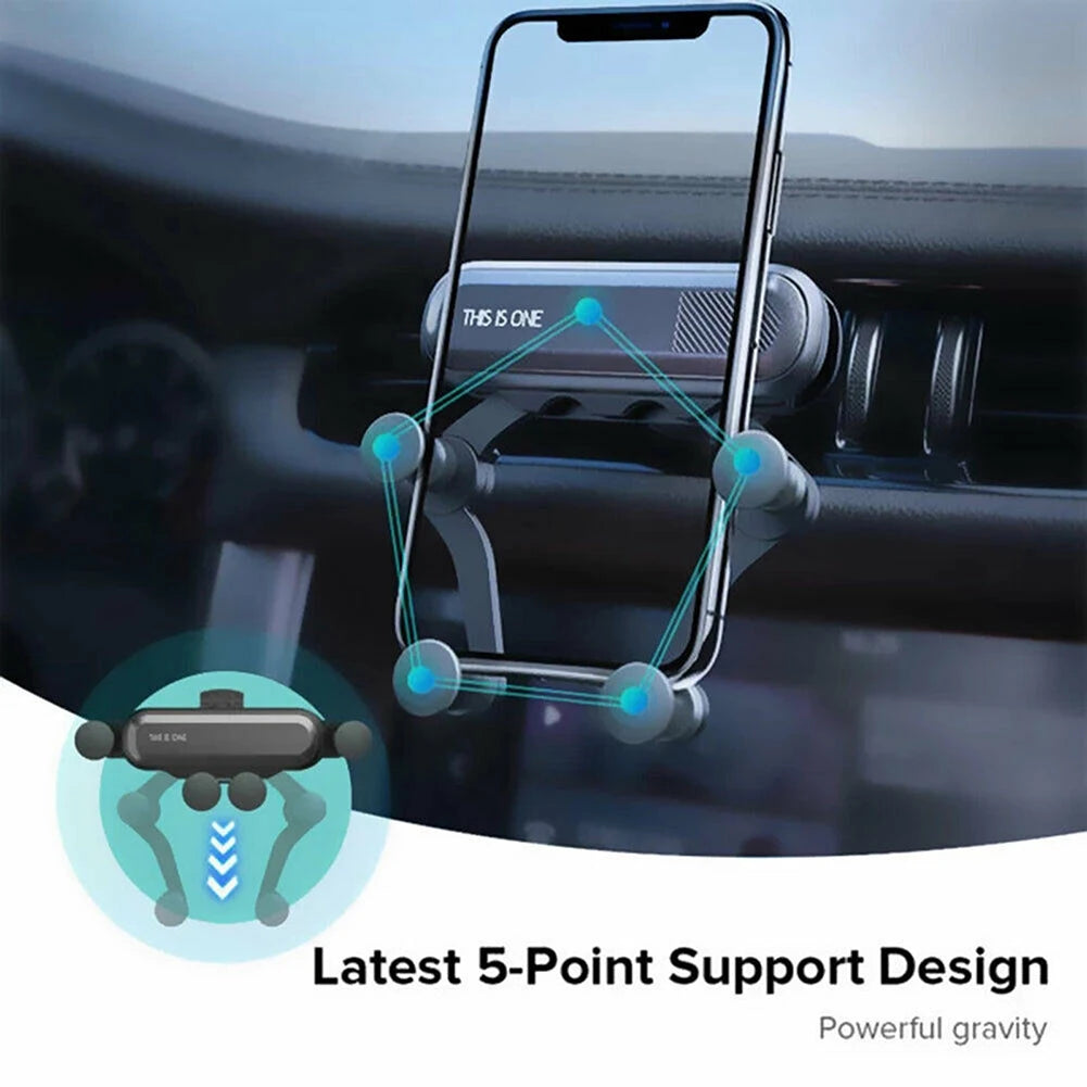 Maximum Safety Car Mobile Phone Holder  5 Point Support Design  Stable and Anti Slip  Fits 4 7 6 5 inch Smartphones