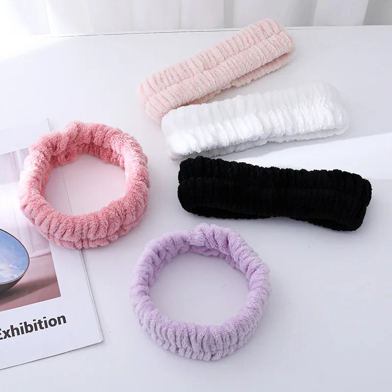 Face Wash Wristband Set Women's Headband Wristbands Absorbent Waterproof Wristbands Makeup Face Wash Hair Bands