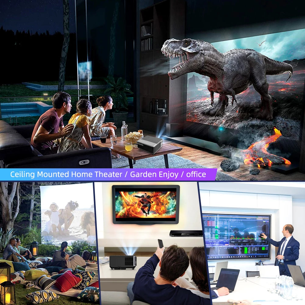 ThundeaL Full HD 1080P Projector TD98W for 2K 4K Video Audio WiFi Android Home Theater TD98 Cinema Beam Projector PK DLP Beamer