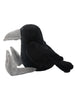 25cm Black Crow Plush Birdie Cuddly Black Raven Plush Toy Realistic Crow Soft Christmas Gift for Kids Bird Lovers Home Decor