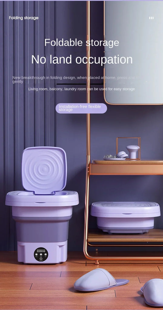 2025 Folding Washing Machine Portable Mini Dehydratable Dormitory Student Socks Underwear Panties Home Appliance Free Shipping