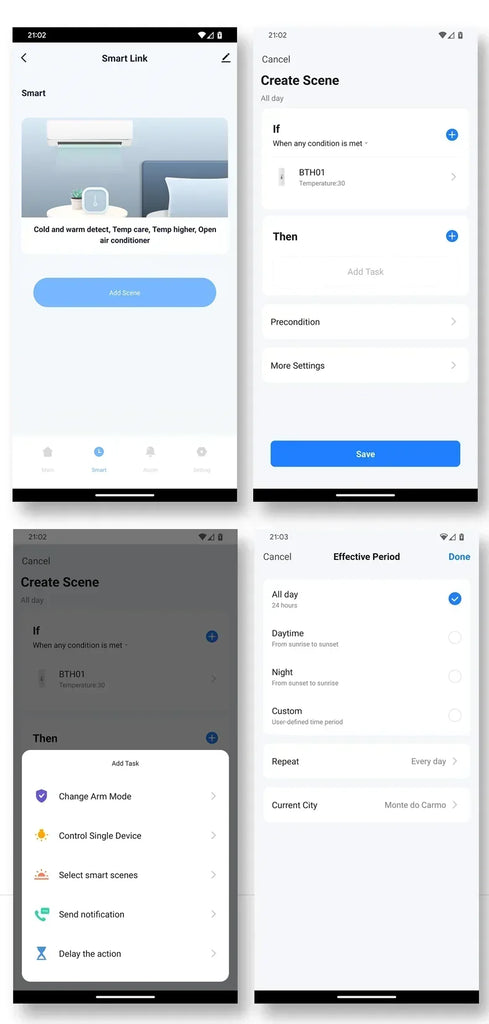 Tuya BT Smart Temperature Humidity Sensor Indoor Hygrometer Bluetooth-Compatible APP Remote Control Works With Alexa Google Home